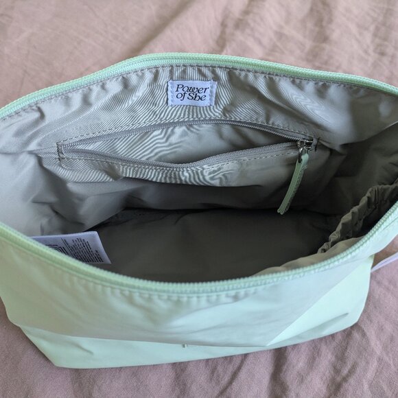 🌸 Athleta All About LARGE Cosmetic Pouch in Lighthouse Green NWT - Picture 8 of 13